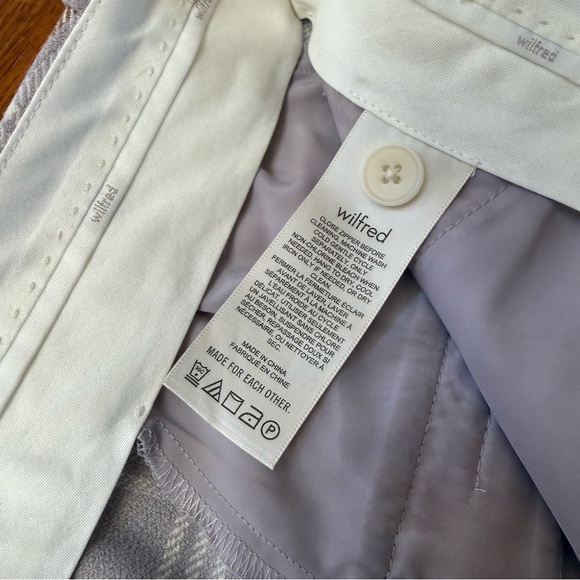 Aritzia Wilfred Effortless Plaid Trouser Pant Size 6 - Picture 7 of 10